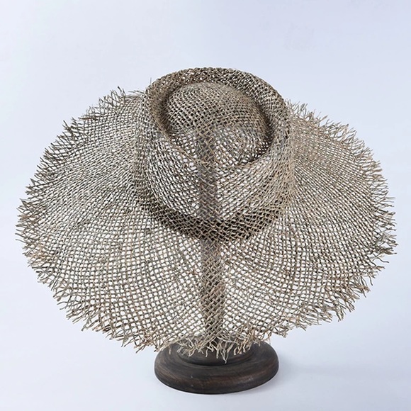 Lack of color boater wide bring breathable Hat - Picture 5 of 8